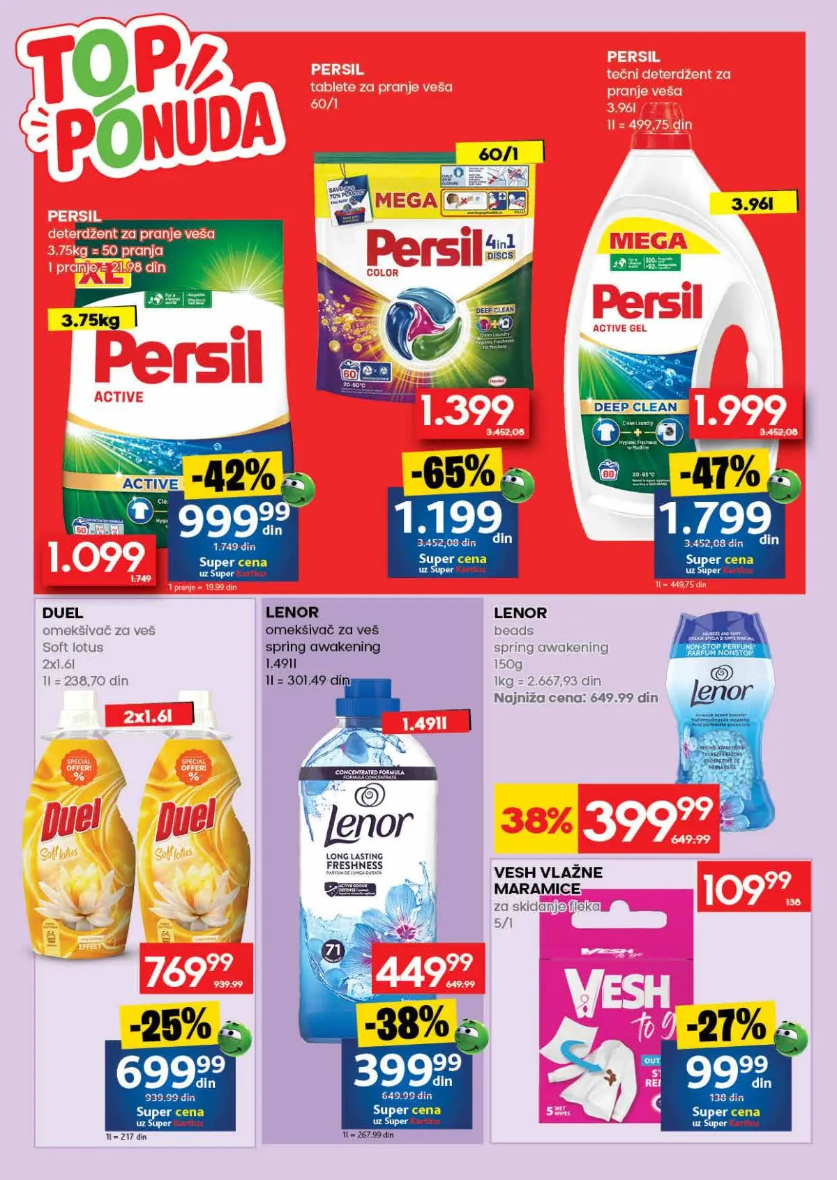 RODA katalog strana 49 – Persil deterdžent i Lenor omekšivač sniženi do 65%