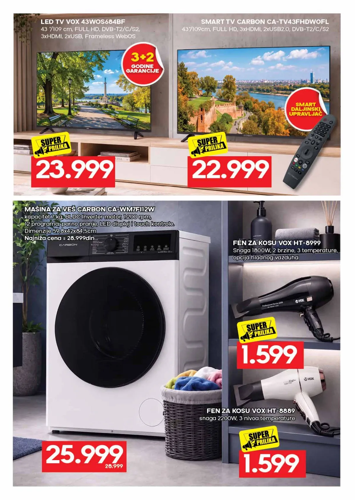 RODA katalog strana 52 – VOX televizori i mašina za pranje i sušenje veša na akciji