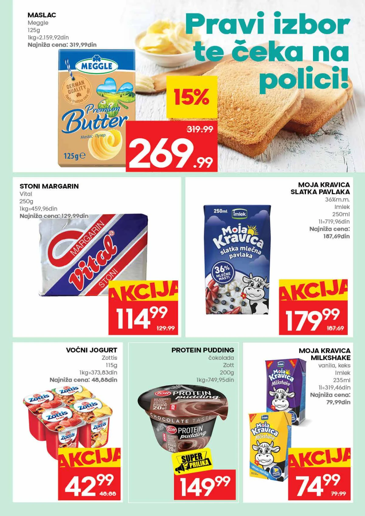 RODA katalog strana 11 – mleko, jogurt, puter i mlečni proizvodi po akcijskim cenama