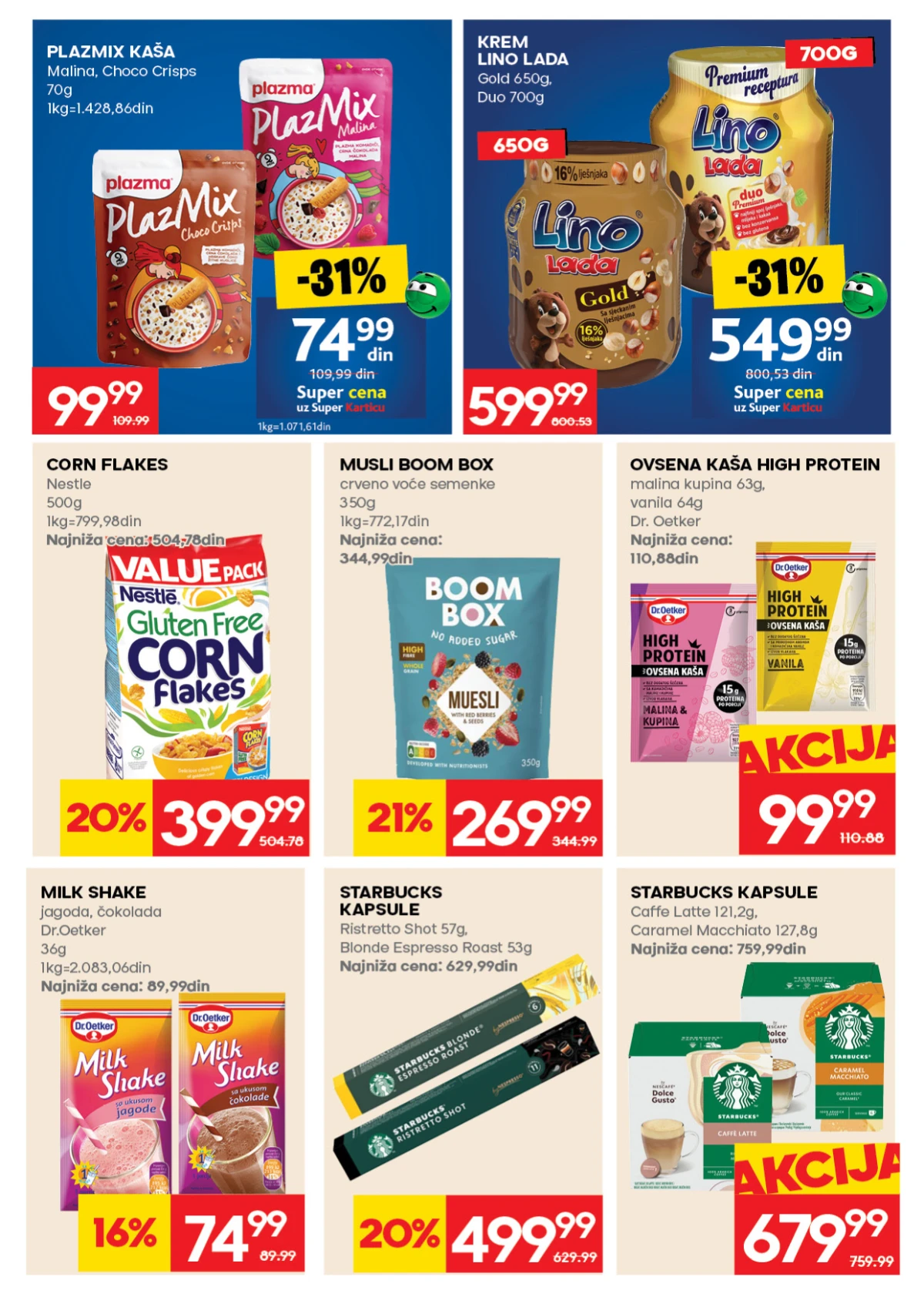 RODA katalog strana 16 – čokolade, keks i slatkiši po akcijskim cenama