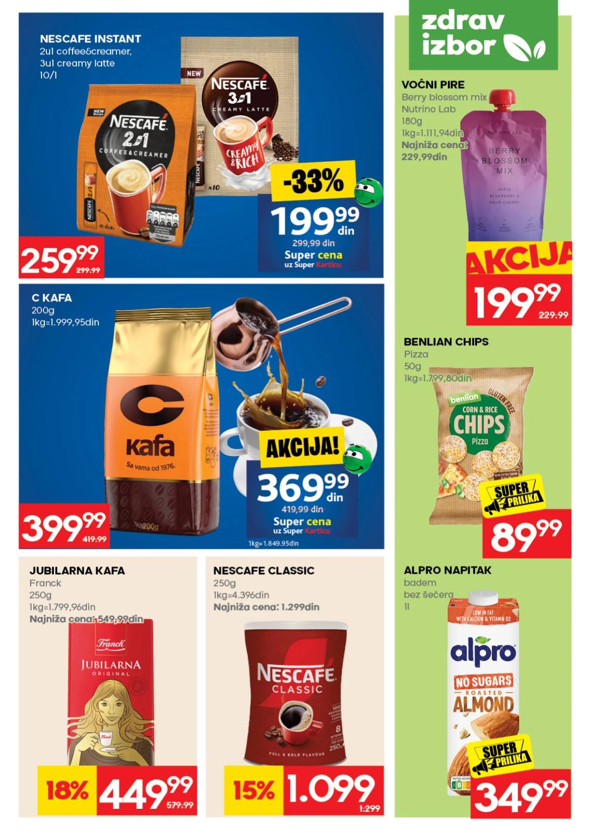 RODA katalog strana 17 – kafa, Nescafé, Alpro napici i zdravi proizvodi na akciji