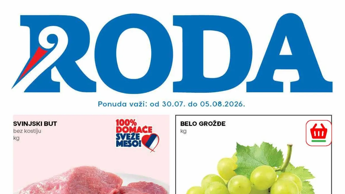 RODA katalog do 05.08.2026. – nova nedeljna akcija sa ponudom za svakodnevnu kupovinu