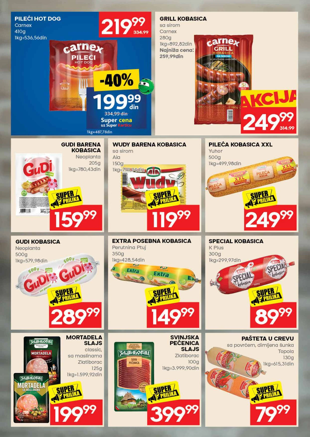 RODA katalog do 05.08.2026. strana 8 – šunka, kulen, pečenica i drugi delikates proizvodi
