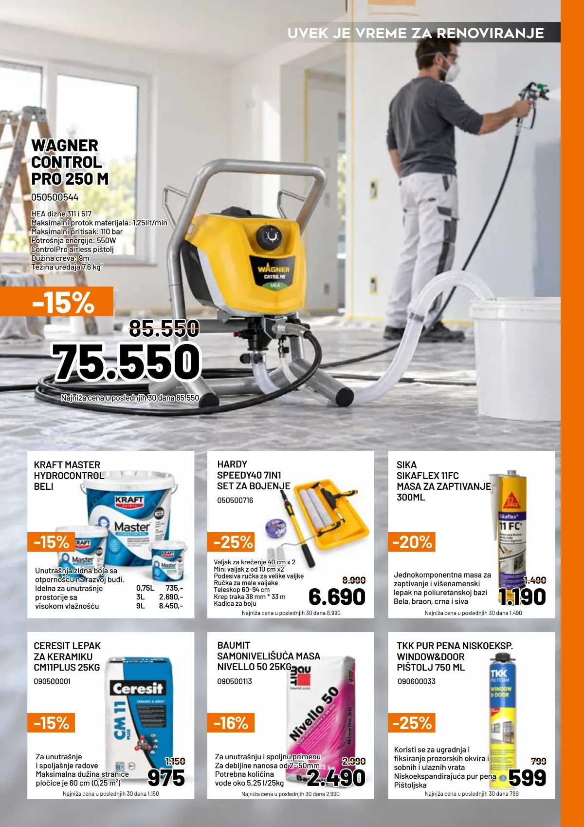 Crafter katalog – boje, lepkovi, mase za renoviranje i Wagner uređaj za farbanje