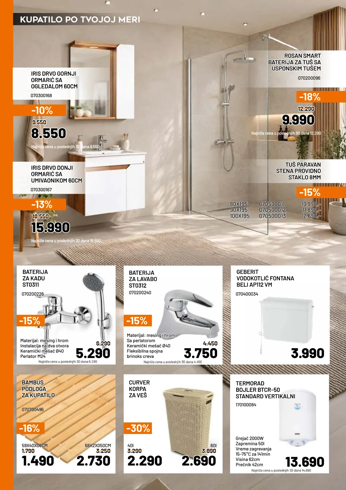 Crafter katalog – kupatilski nameštaj, baterije, tuš paravani i bojleri