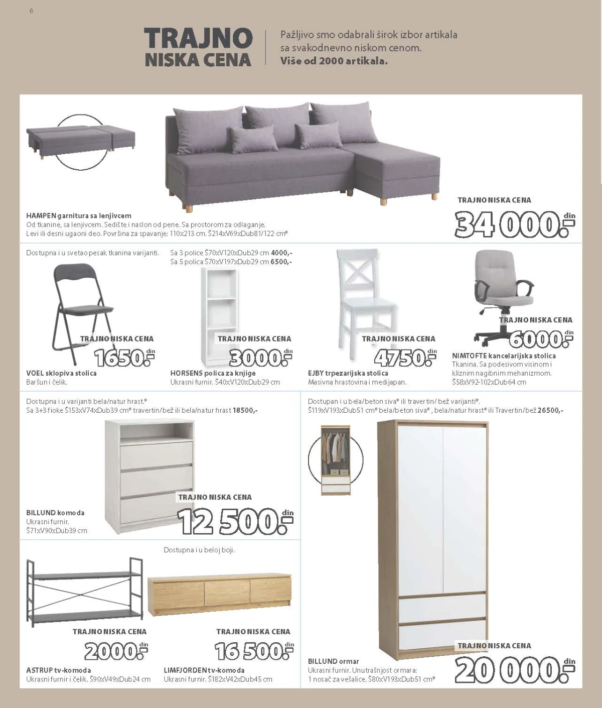 JYSK katalog – trajno niske cene nameštaja za dnevnu i radnu sobu
