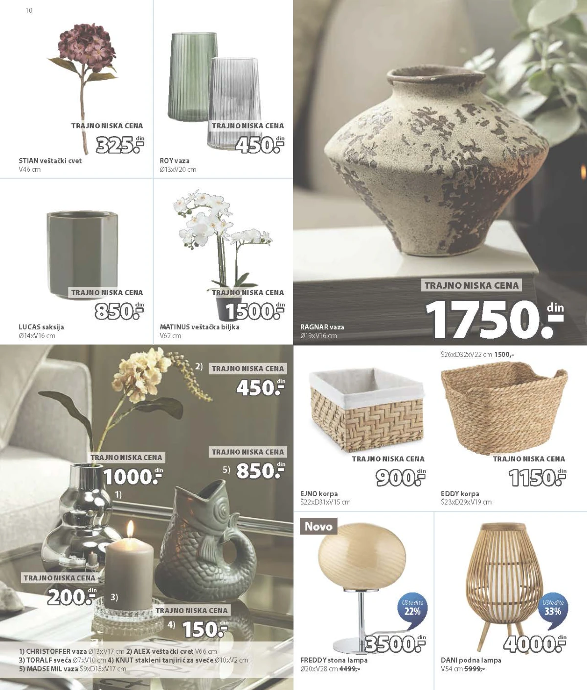 JYSK katalog – vaze, lampe, korpe i dekoracija za dom
