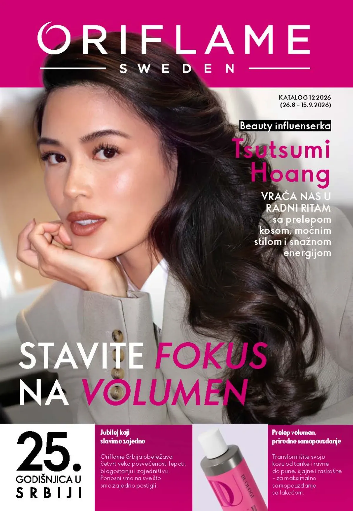 Oriflame katalog 12/2026 od 26.08. do 15.09.2026. – parfemi, šminka, nega kože i kose uz popuste do 40%