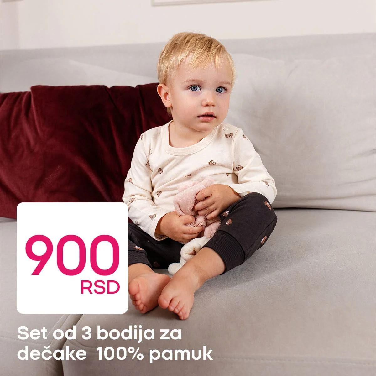 Pepco set od 3 bodija za dečake od 100% pamuka po ceni od 900 RSD
