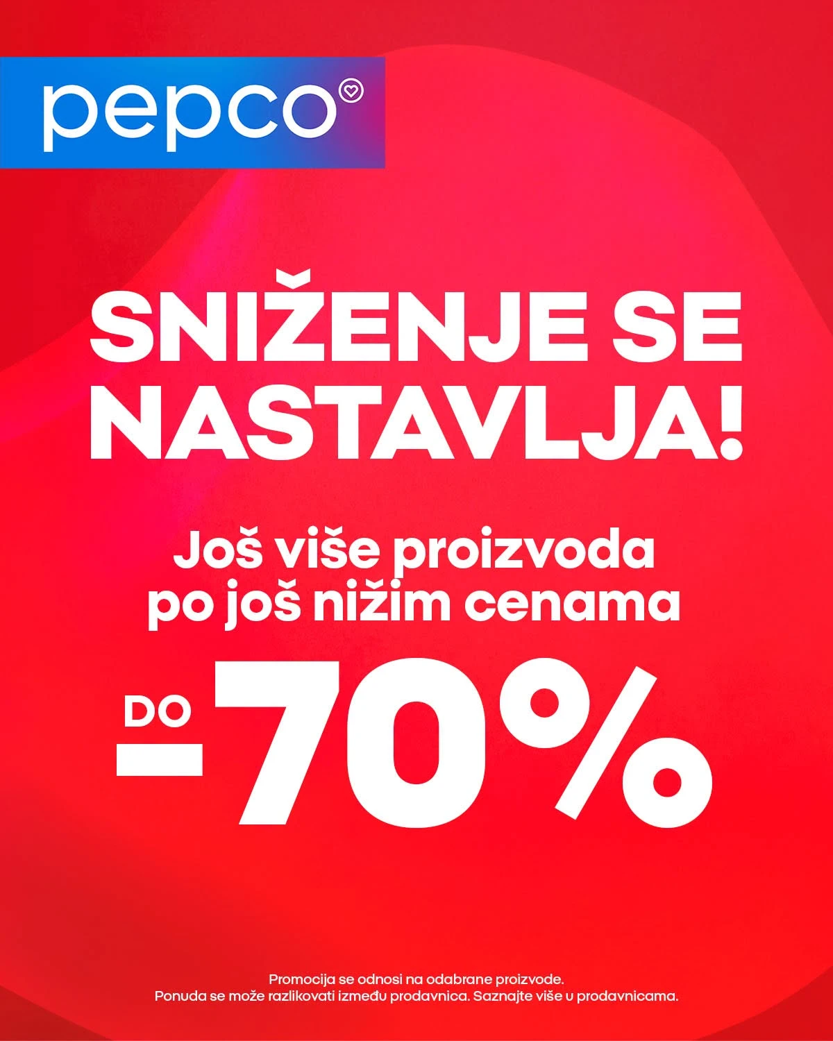 Pepco sniženje do 70% – još više proizvoda po još nižim cenama u novoj akciji.