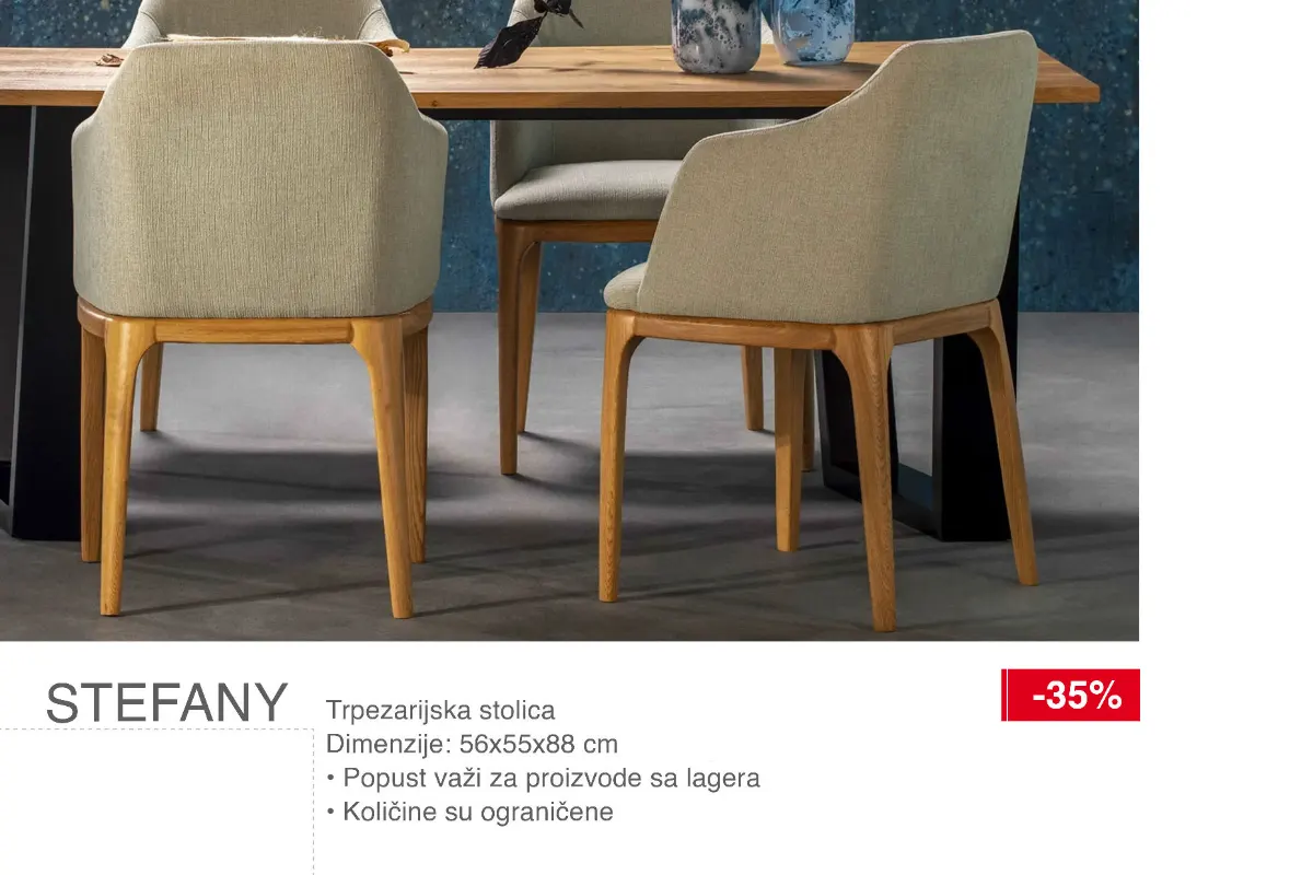 SIMPO trpezarijska stolica Stefany dimenzija 56x55x88 cm uz popust od 35%