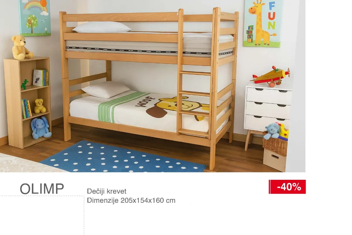 SIMPO OLIMP dečiji krevet na sprat na sniženju 40%