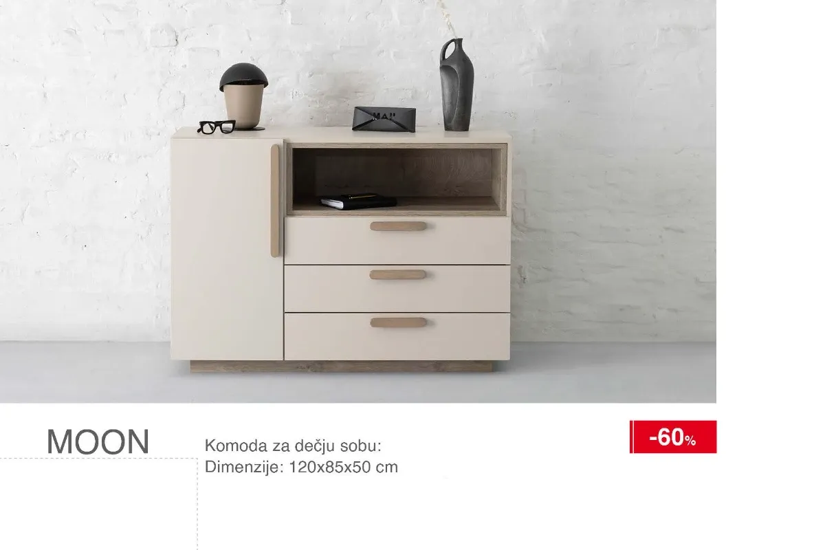 SIMPO MOON komoda za dečiju sobu na sniženju 60%