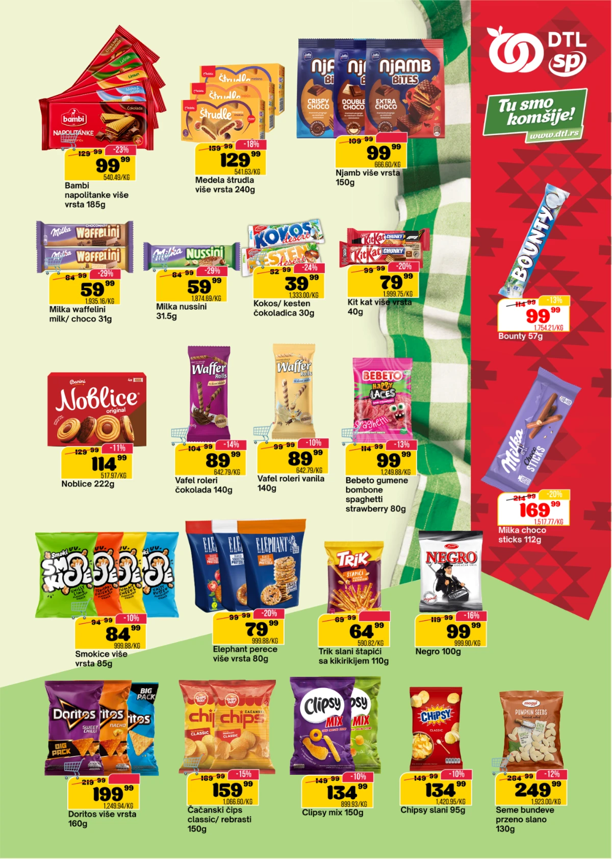DTL SP Marketi katalog do 24.08.2026. – Nescafe, Grand i Jacobs kafa, ovsene kaše, keks i pirinčani čips