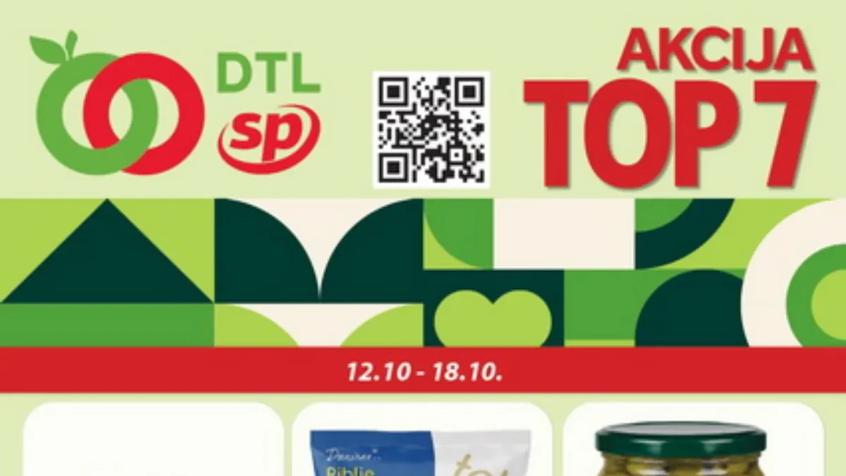 DTL SP marketi TOP 7 akcija od 12. do 18.10.2026. – prehrambeni proizvodi i toalet papir na sniženju