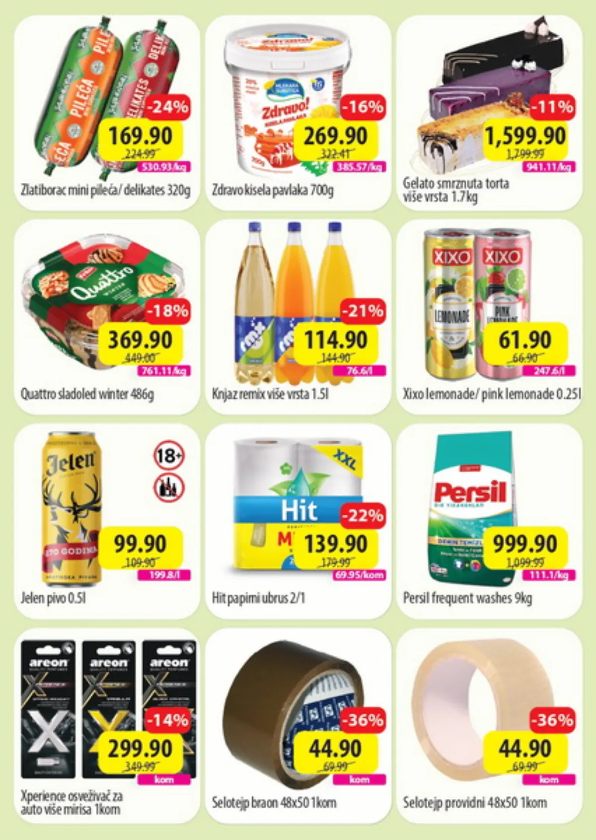 DTL SP marketi TOP 7 akcija – Zlatiborac mini salame, kisela pavlaka, torte, sladoled, piće i proizvodi za domaćinstvo