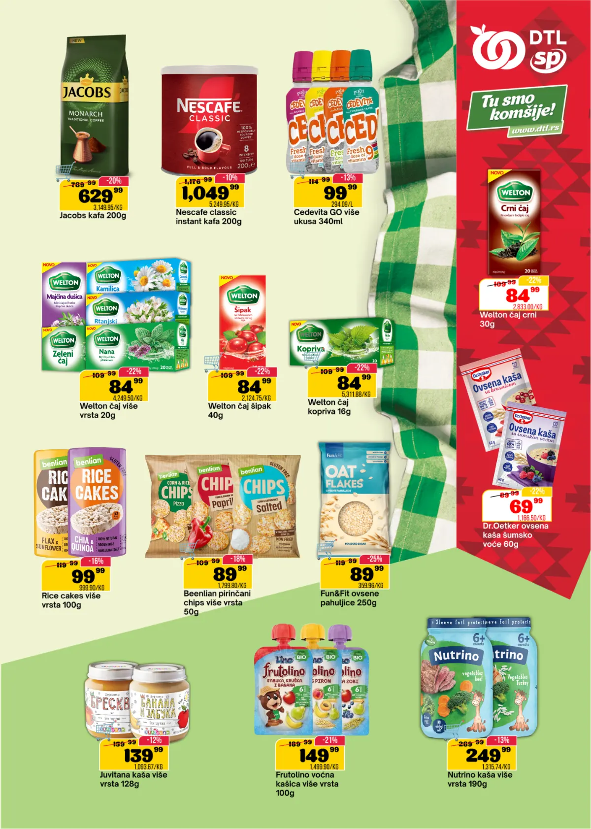 SP Marketi katalog, stranica 5 – Jacobs i Nescafé kafa, Welton čajevi, ovsene pahuljice i dečje kašice
