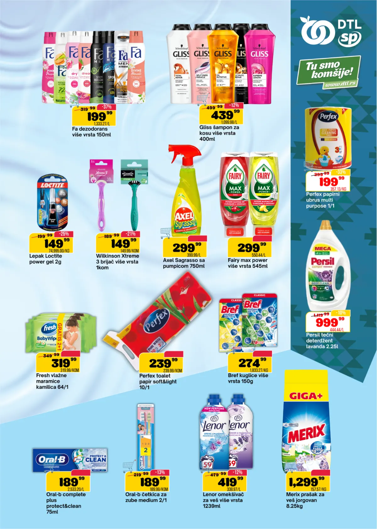 SP Marketi katalog, stranica 15 – Fa dezodoransi, Gliss šamponi, Fairy, Persil, Merix, Lenor i papirna galanterija