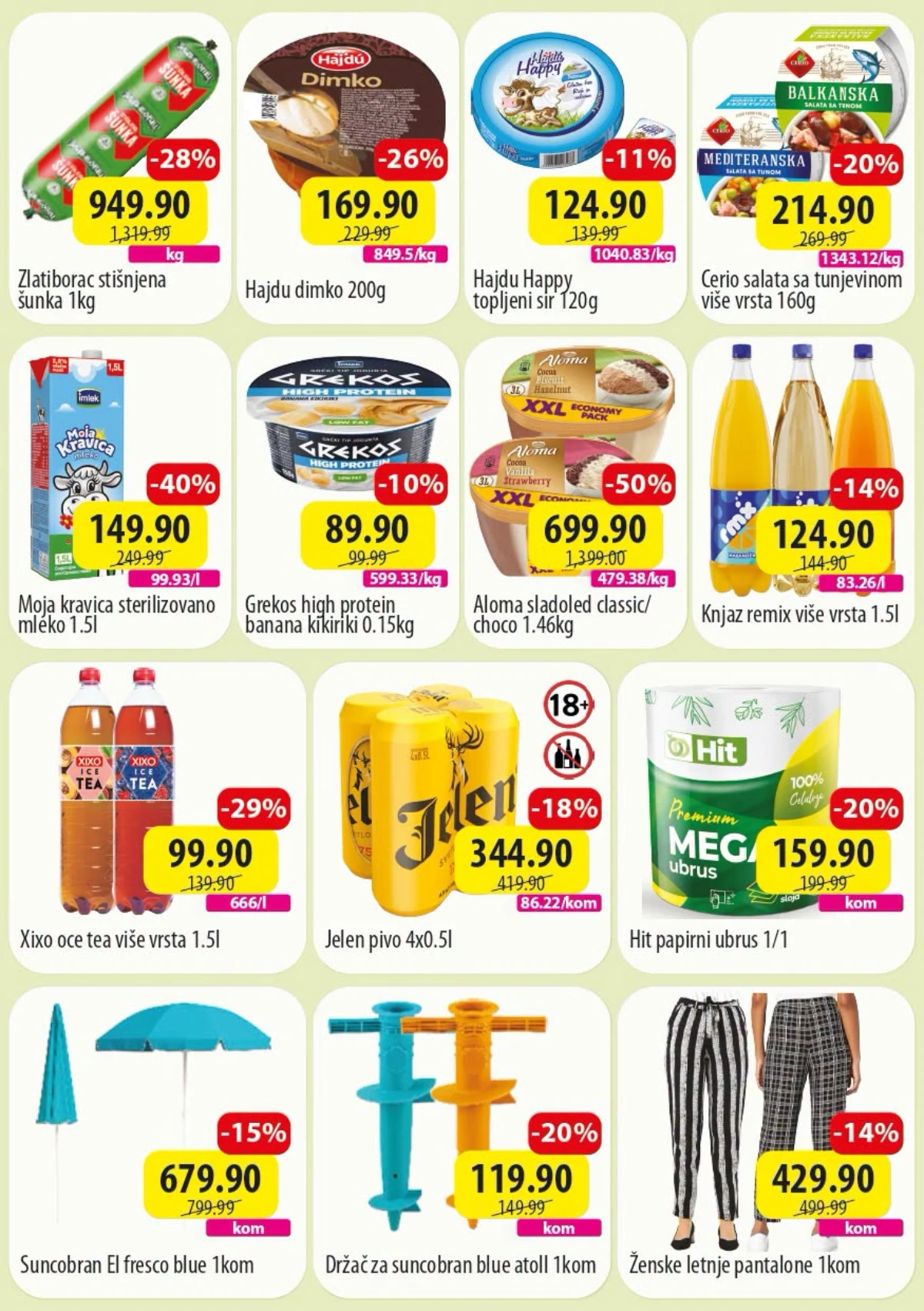 DTL SP Marketi TOP 7 katalog – prehrana, pića, kućna hemija, proizvodi za domaćinstvo i sezonske akcije