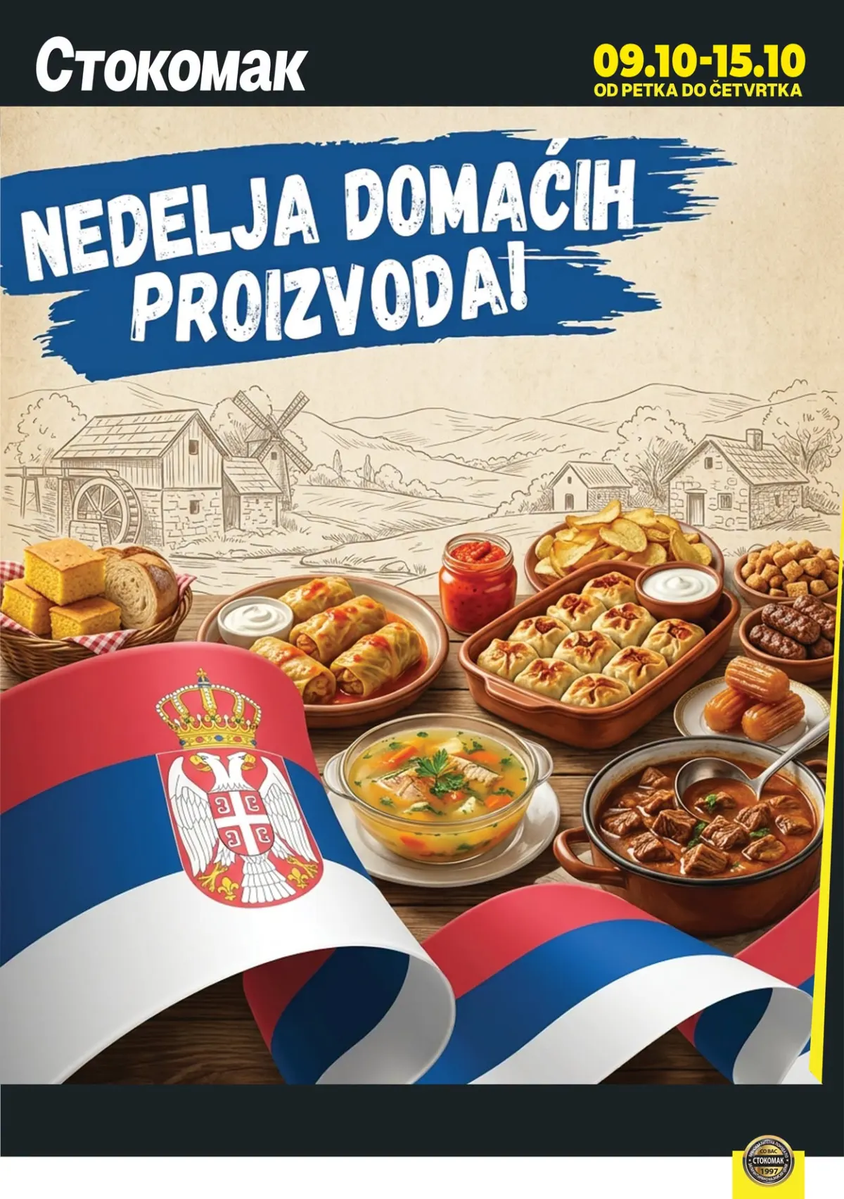Stokomak Nedelja domaćih proizvoda od 9. do 15.10.2026. – tematska najava ponude