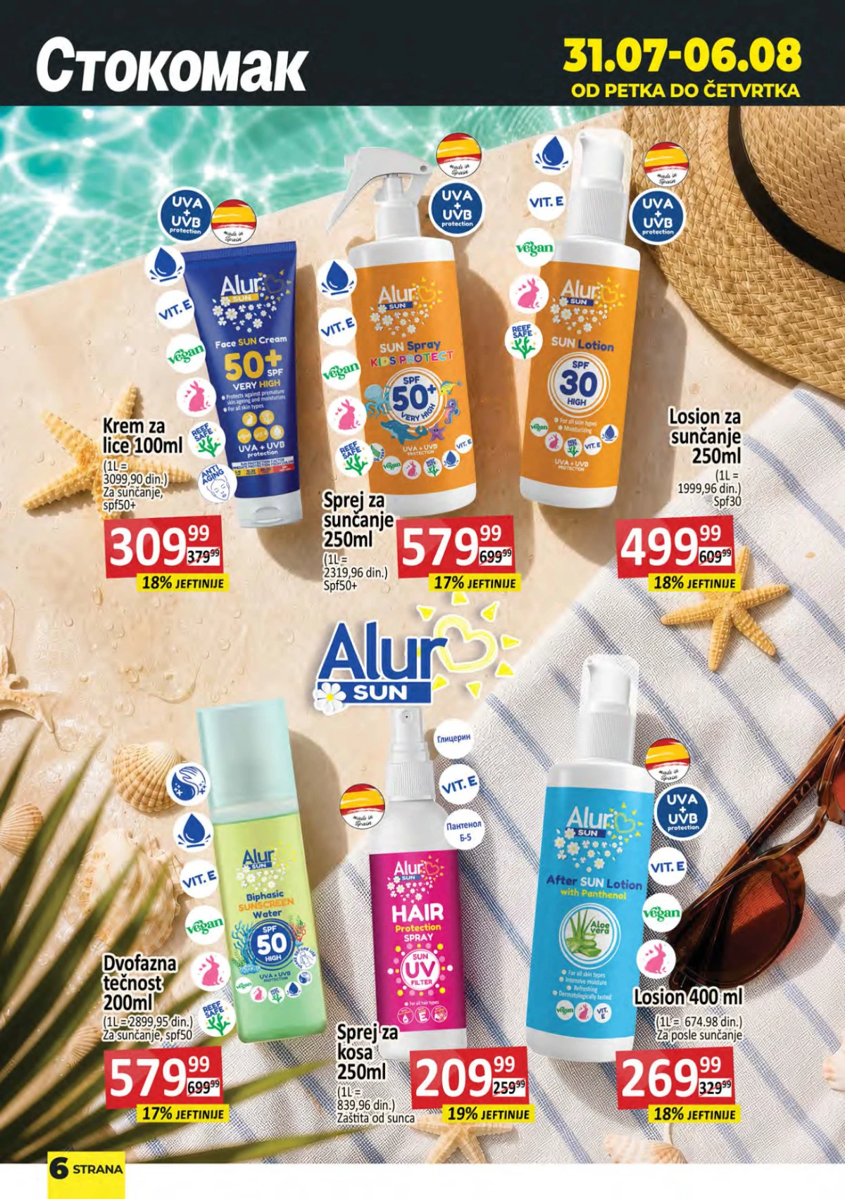 Stokomak katalog strana 6 Stokomak akcija strana 6 – kozmetika za sunčanje