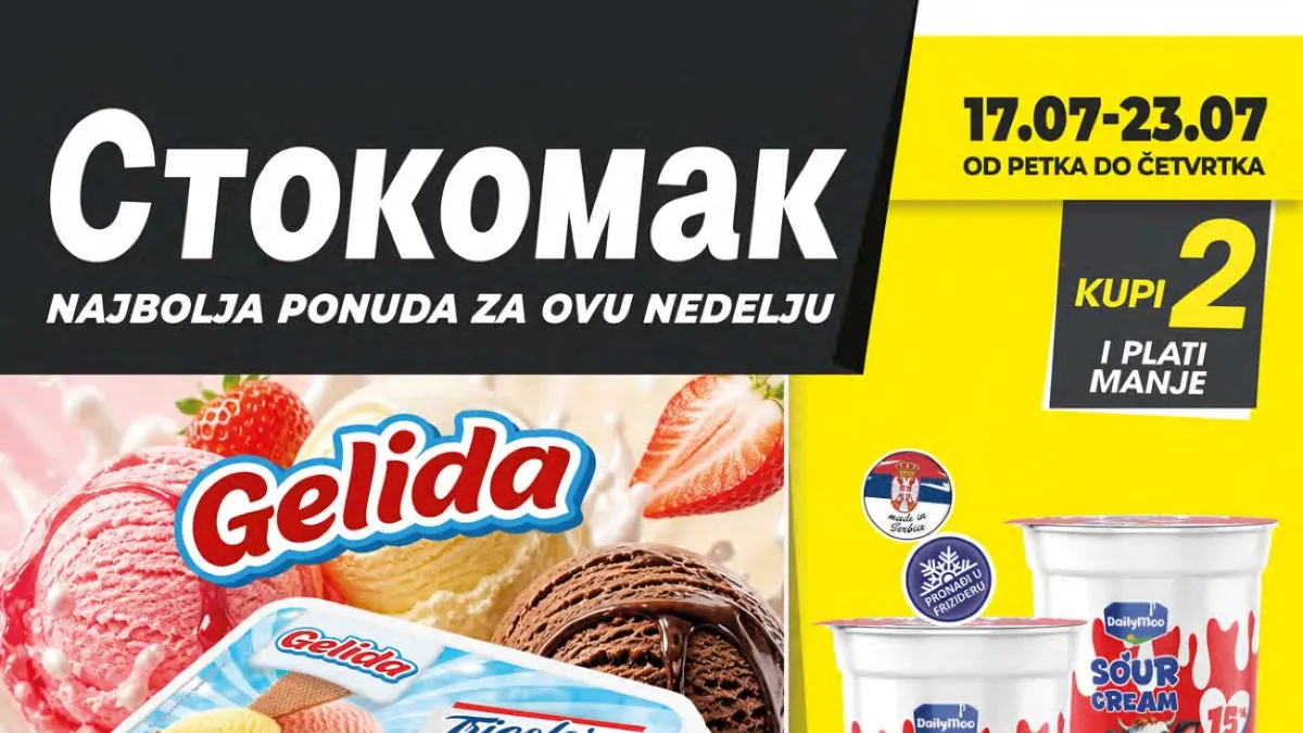 Stokomak katalog od 17. do 23.07.2026. – nova nedeljna akcija sa popustima do 33% na prehranu, voće, povrće i proizvode za domaćinstvo