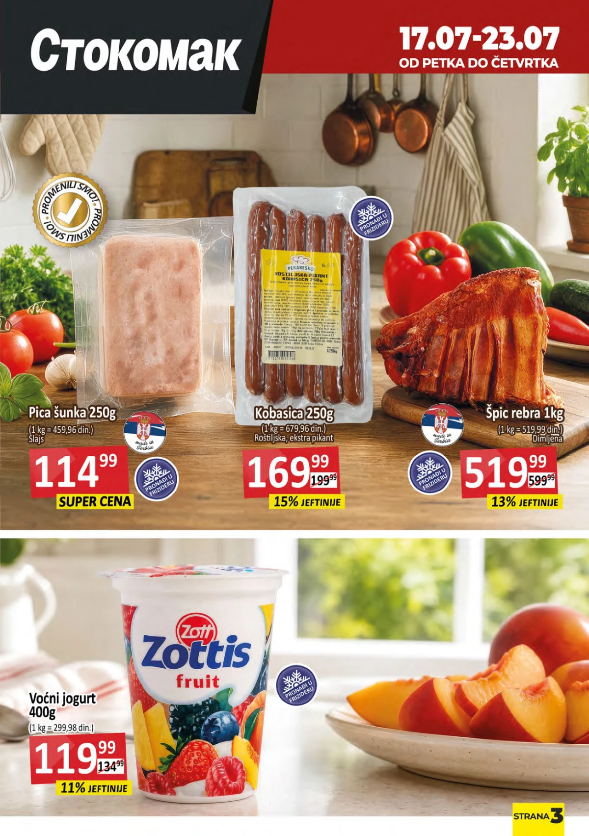 Stokomak katalog 17. do 23.07.2026. – meso, kobasice, šunka i mlečni proizvodi na akciji – strana 3