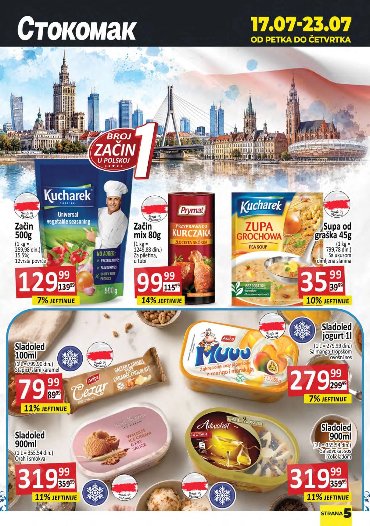Stokomak katalog 17. do 23.07.2026. – začini, supe i sladoledi na akciji – strana 5