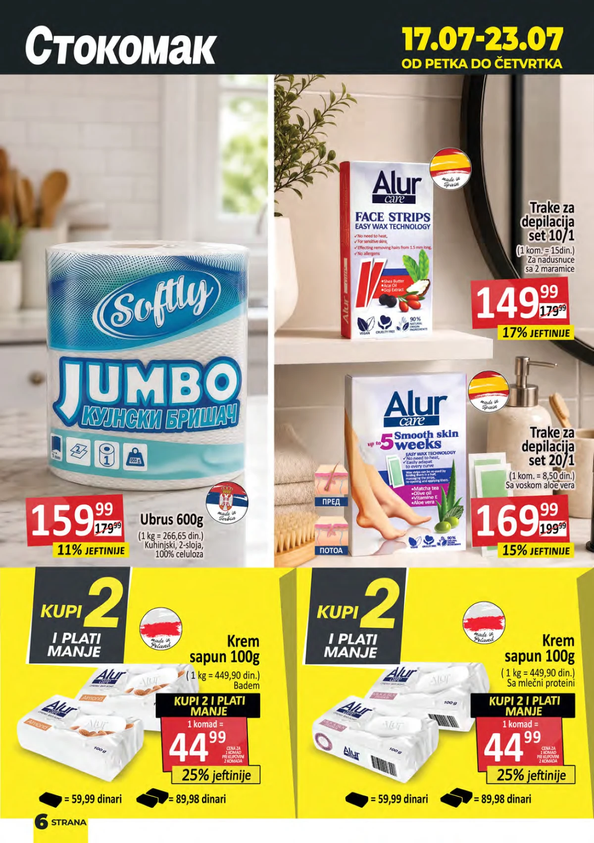 Stokomak katalog 17. do 23.07.2026. – kućna hemija, ubrusi i kozmetika na akciji – strana 6