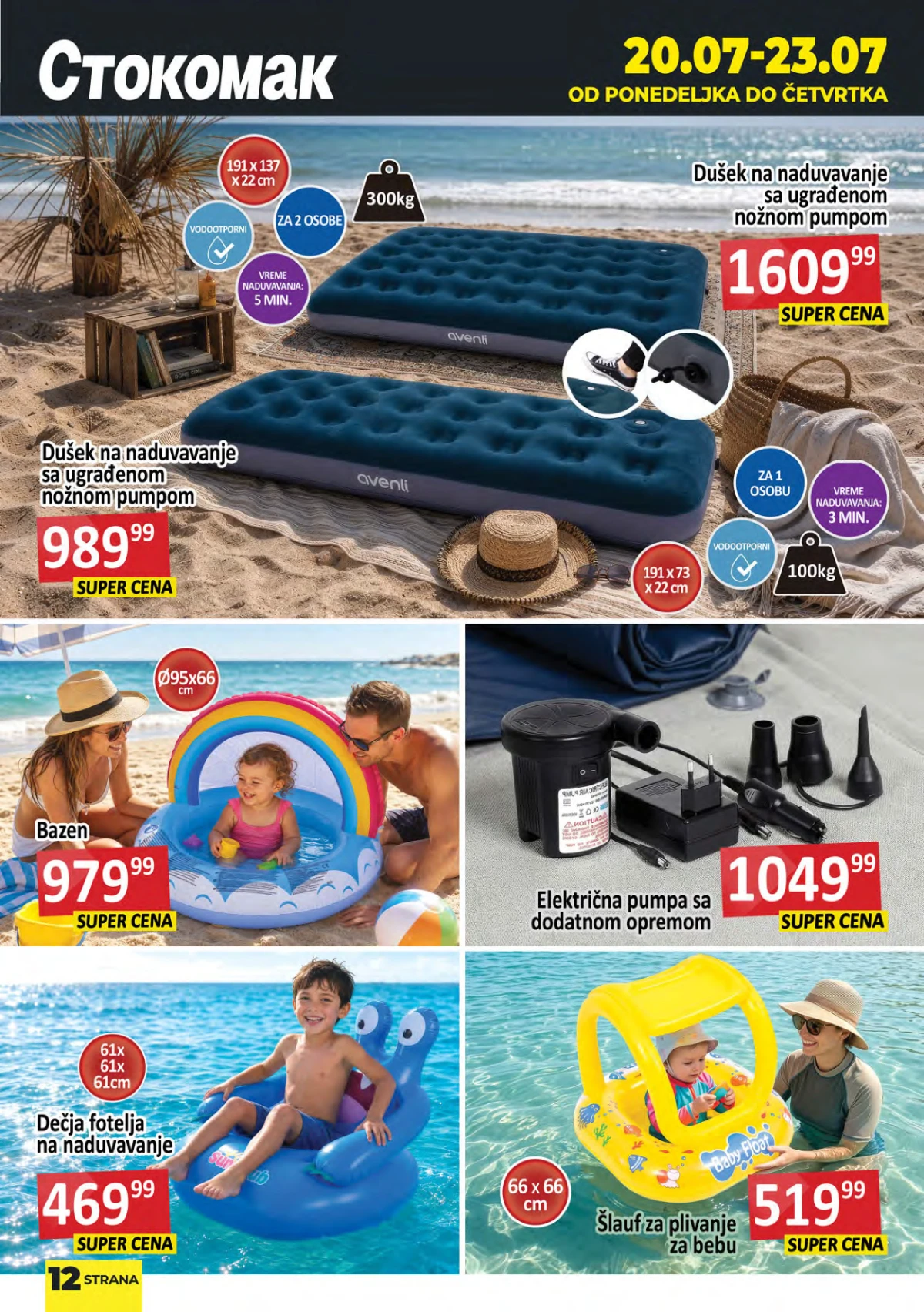 Stokomak katalog 20. do 23.07.2026. – rashladne torbe, pribor za plažu i letnji asortiman na akciji – strana 12