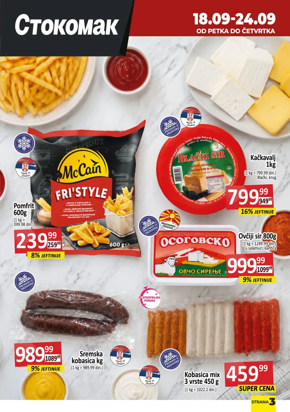 Stokomak katalog do 24.09.2026. – kačkavalj, ovčiji sir i kobasice
