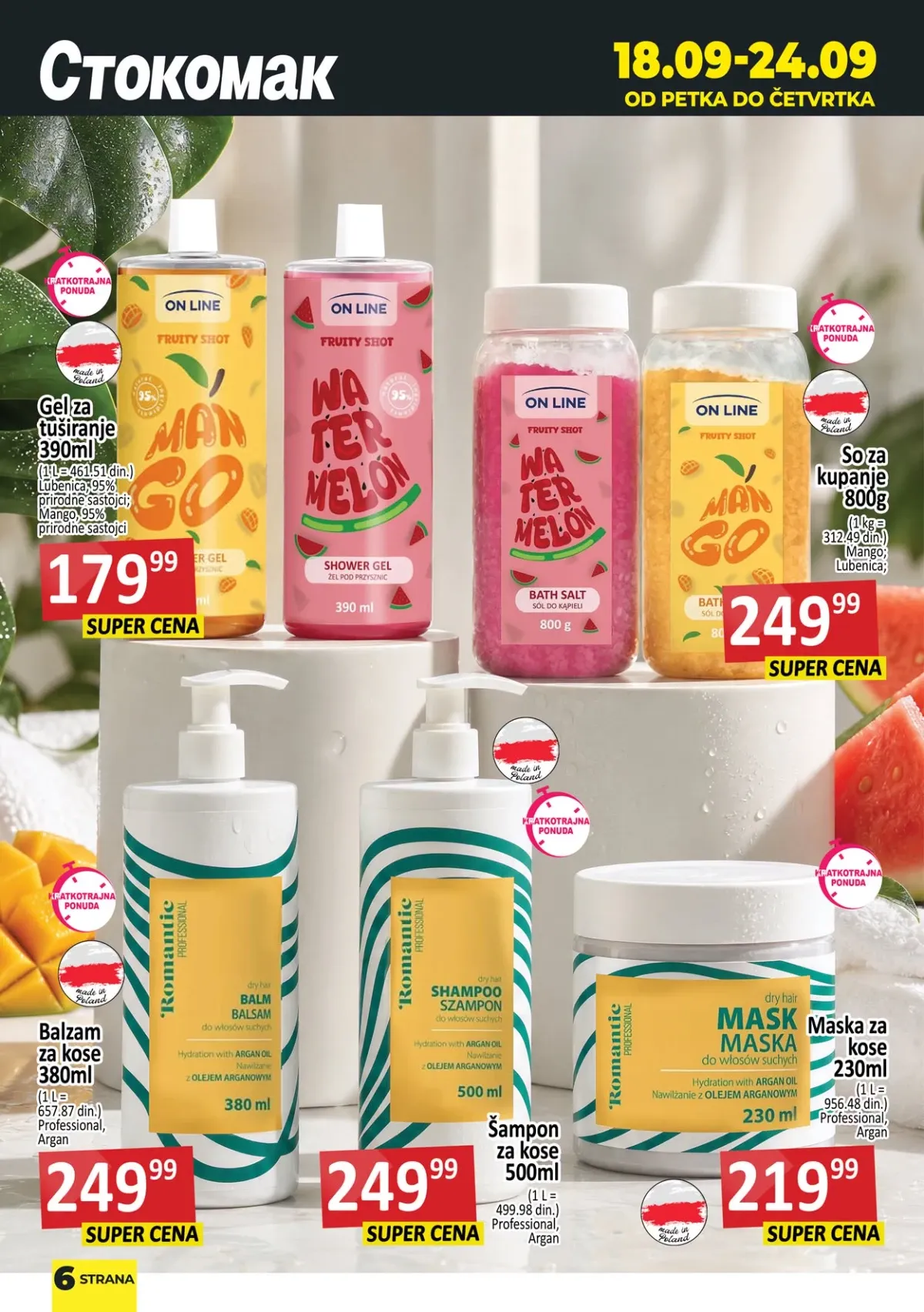 Stokomak katalog – gelovi za tuširanje, šampon, balzam i maska za kosu