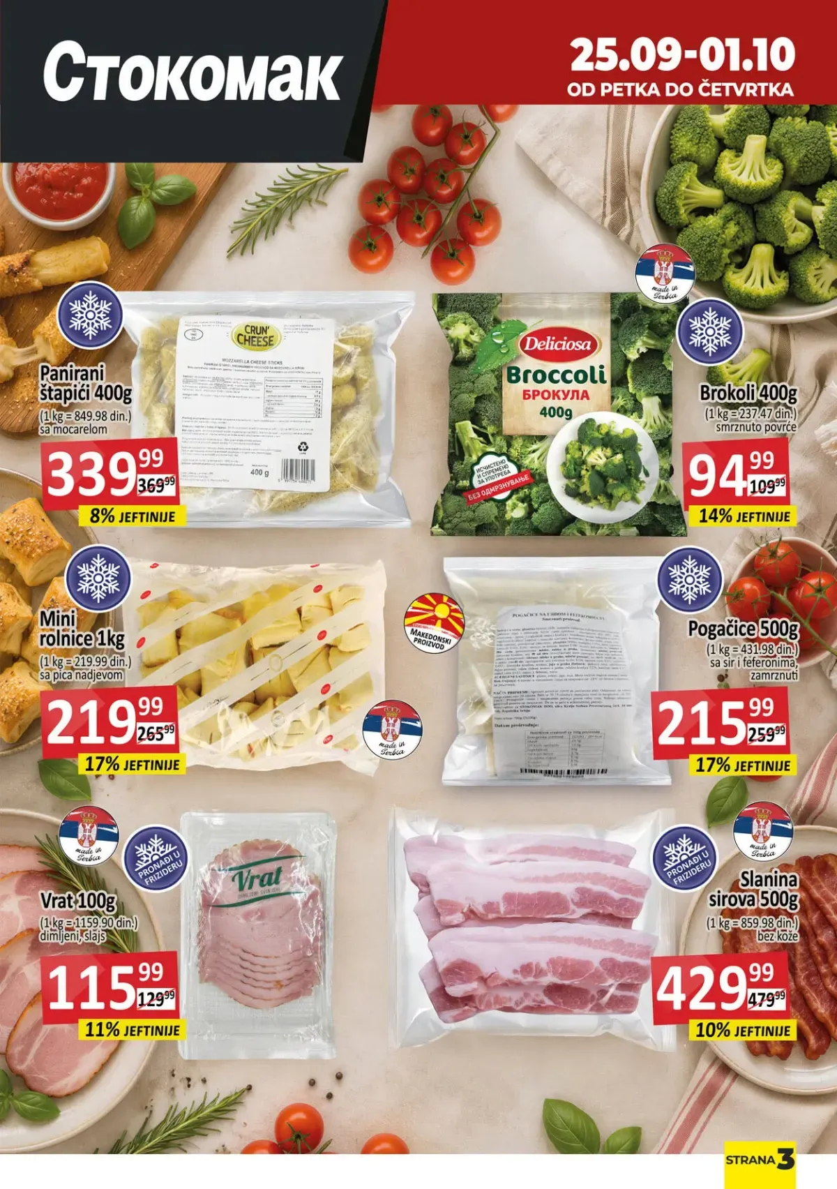 Stokomak akcija do 01.10.2026. – sir, mlečni i mesni proizvodi po sniženim cenama