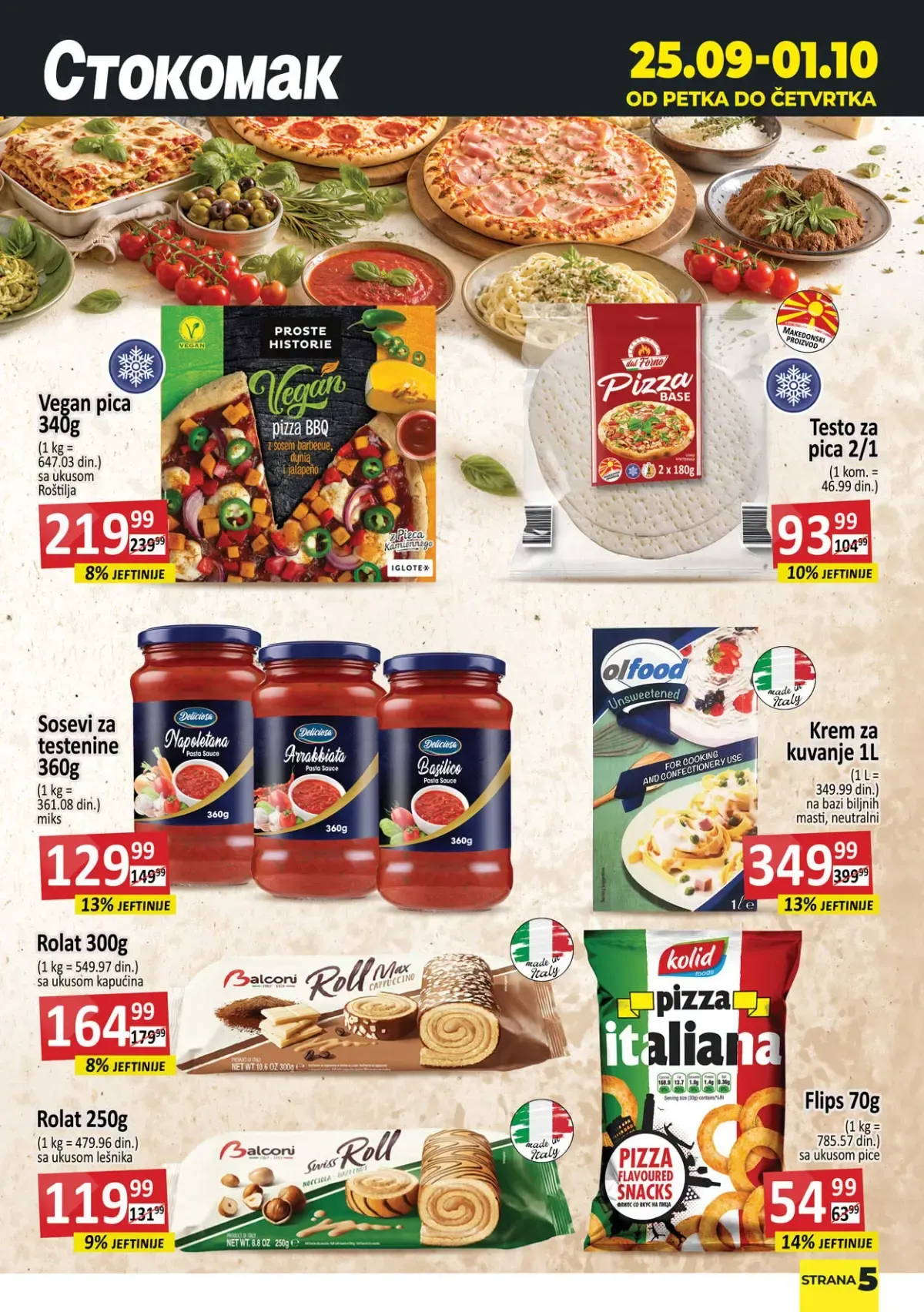 Stokomak katalog do 01.10.2026. – sosovi, pizza, keks i prehrambeni proizvodi na akciji