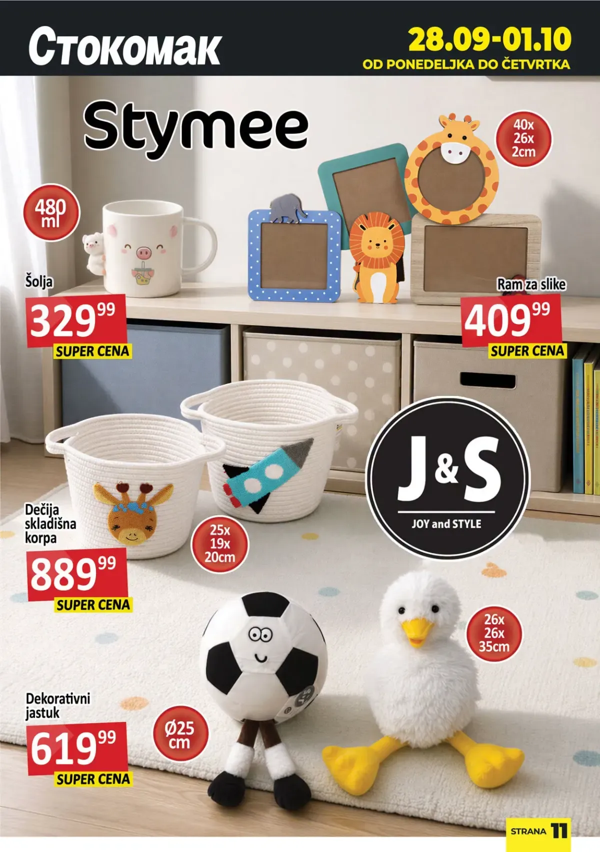 Stokomak katalog do 01.10.2026. – korpe, dečija dekoracija i plišane igračke