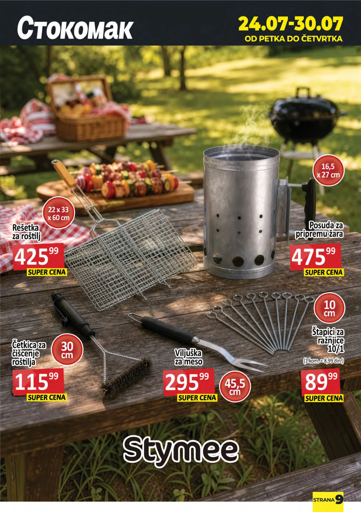 Stokomak katalog – pribor za roštilj, rešetke, četke, viljuške i štapići za ražnjiće