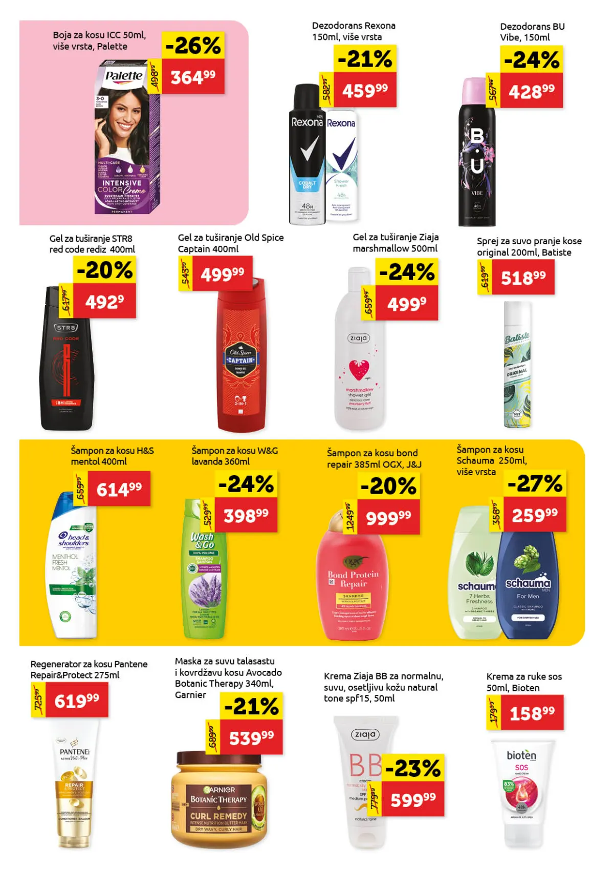 Super Vero katalog strana 20 – Palette boje za kosu, Schauma šamponi, dezodoransi i kozmetika