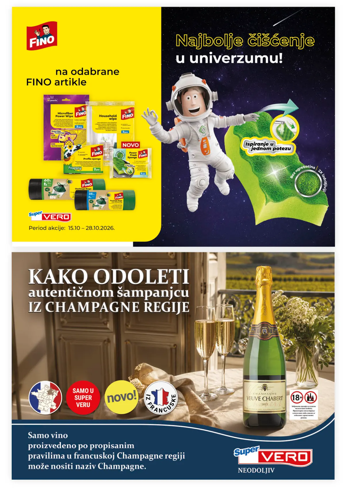 Super Vero katalog strana 30 – Fino proizvodi za domaćinstvo i Veuve Chabert šampanjac