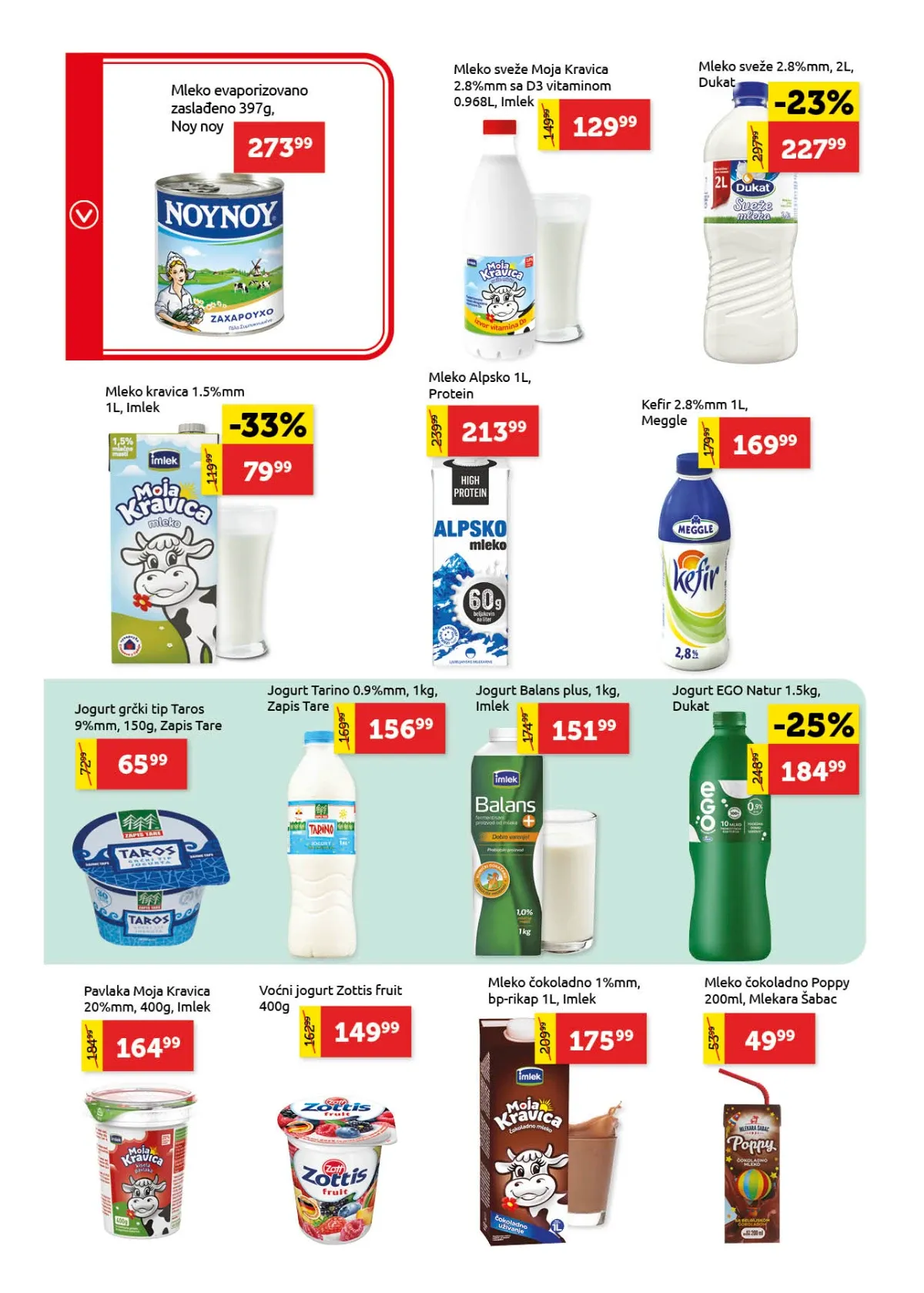 Super Vero katalog – mleko, jogurt, kefir i mlečni napici na akciji