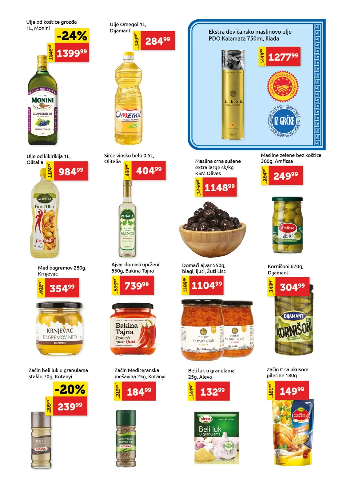 Super Vero katalog – maslinovo ulje, ajvar, masline, med i začini