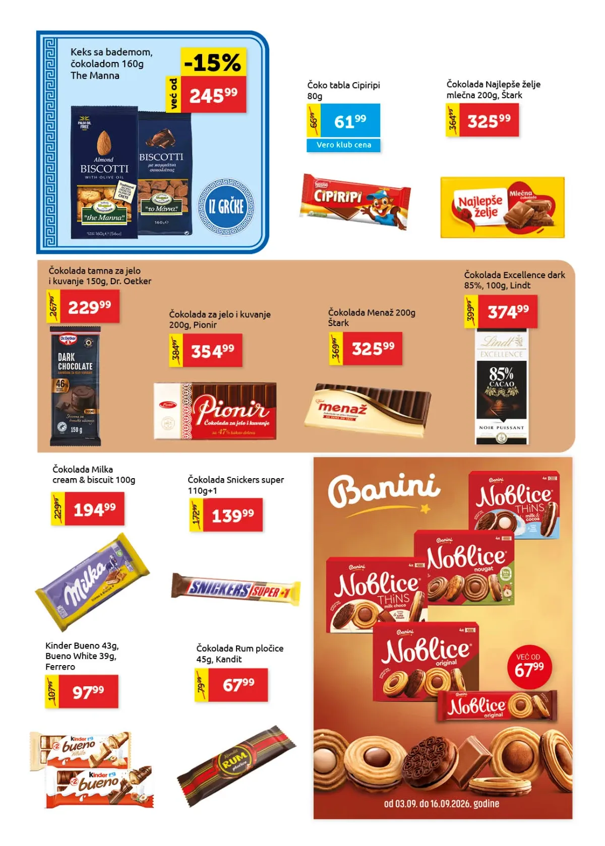Super Vero katalog – čokolade, keksi i slatkiši na akciji