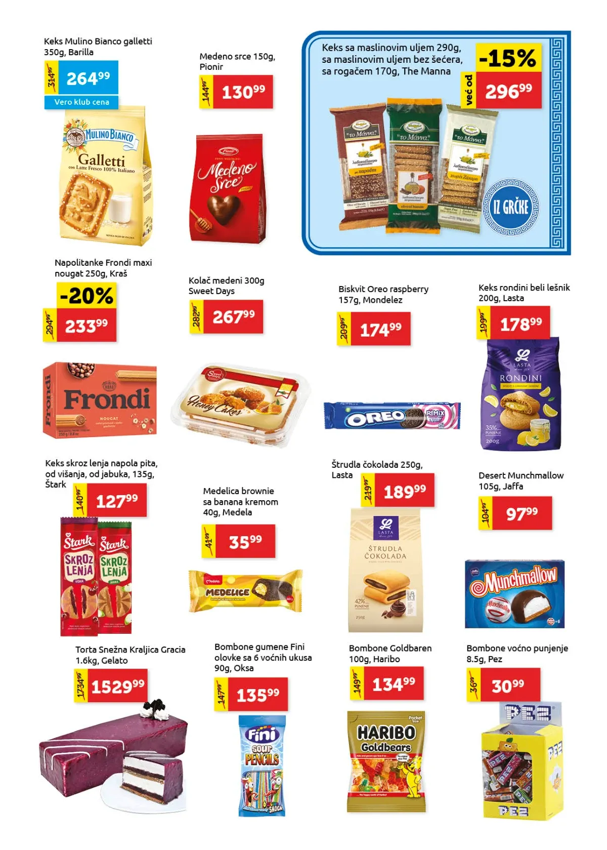 Super Vero katalog – keks, medenjaci, Oreo, bombone i torta