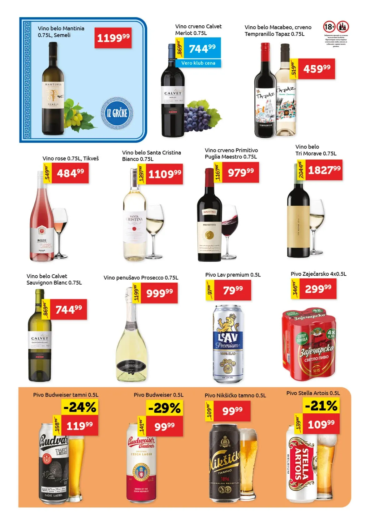 Super Vero katalog – vino, prosecco i pivo na akciji