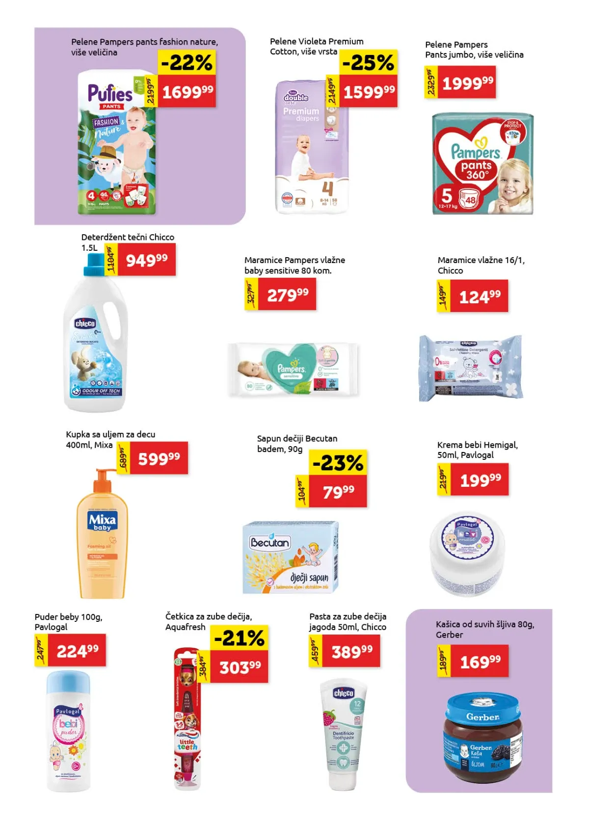 Super Vero katalog – pelene, vlažne maramice i proizvodi za bebe