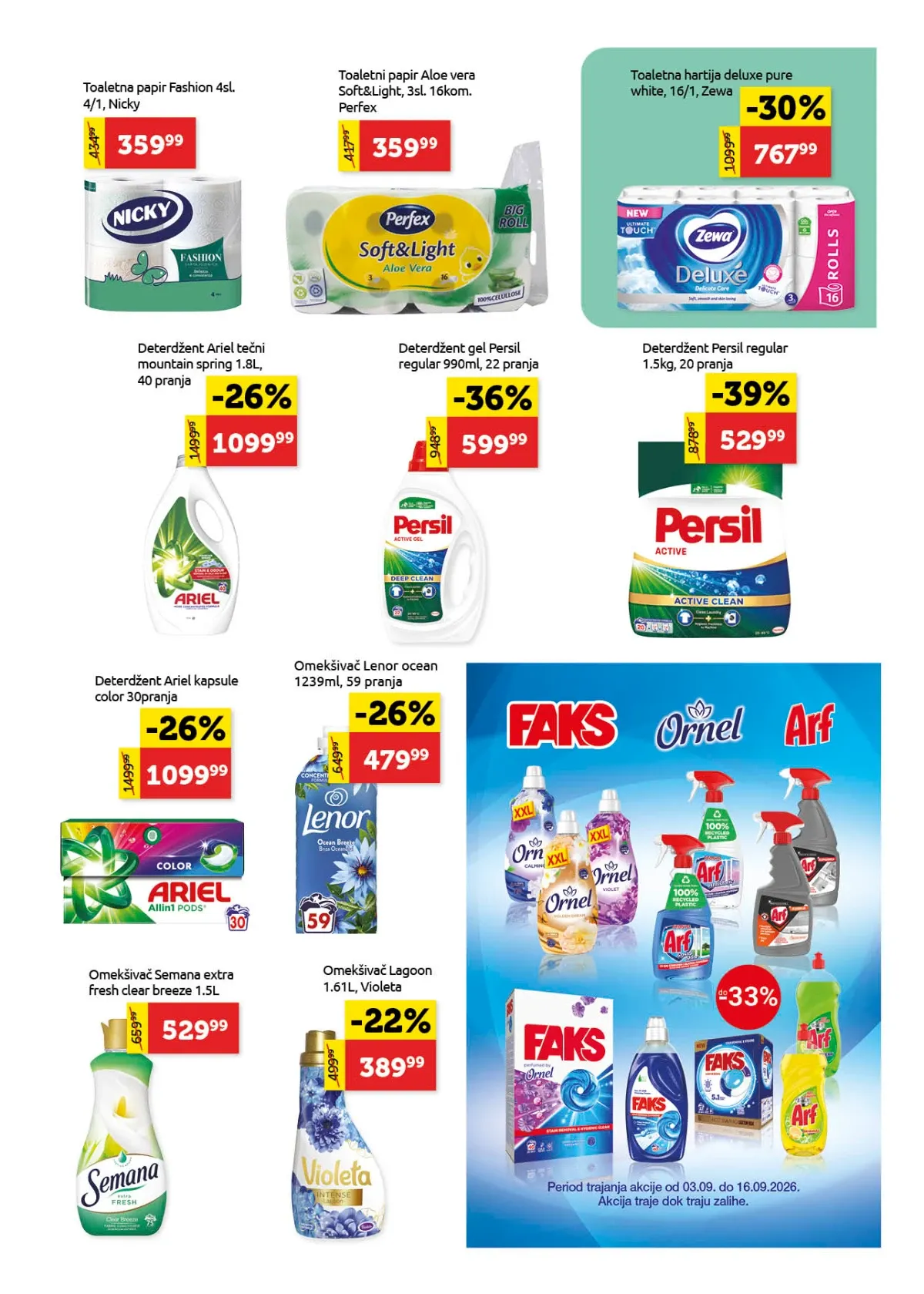 Super Vero katalog – deterdženti, omekšivači i toalet papir