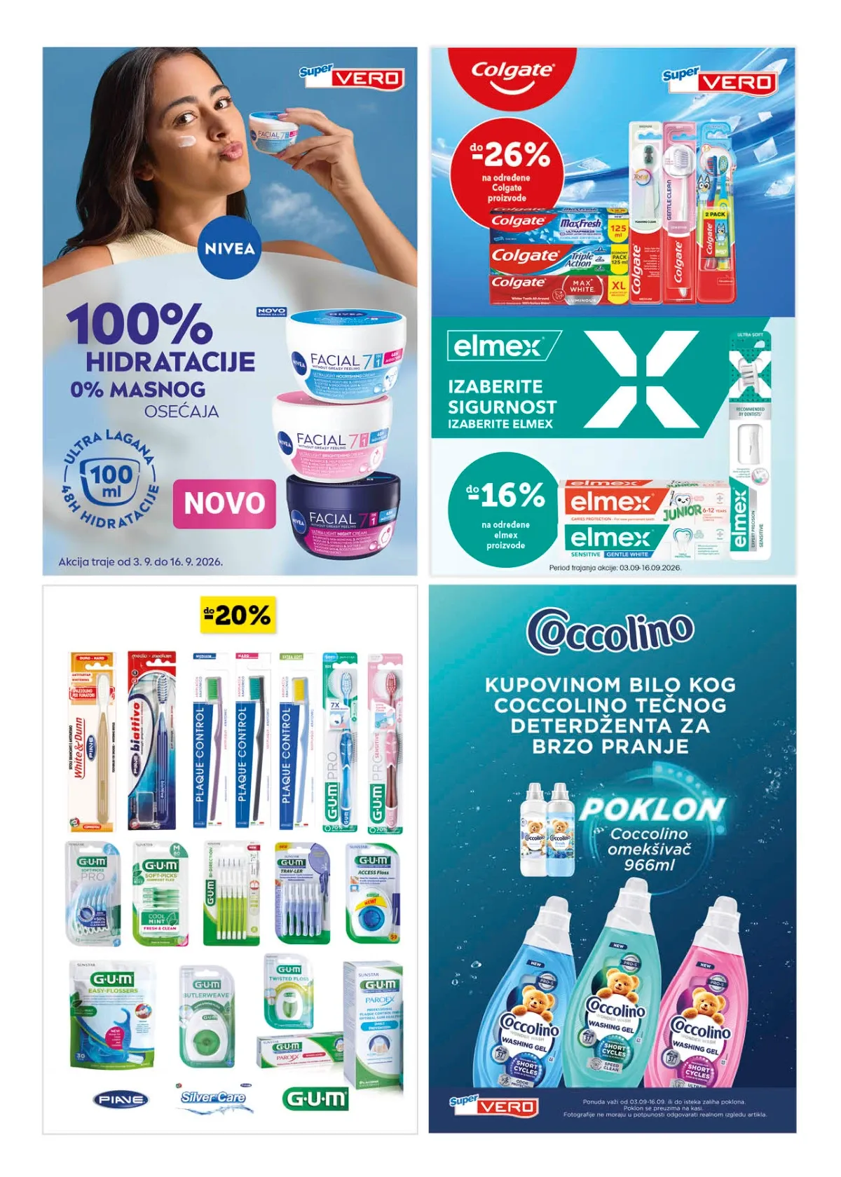 Super Vero katalog – Nivea, Colgate, Elmex, GUM i Coccolino promocije