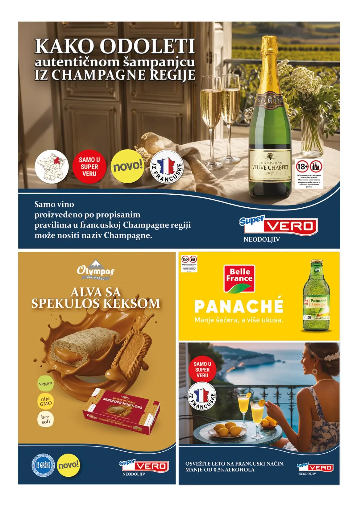 Super Vero katalog – francuski specijaliteti, šampanjac i Belle France proizvodi