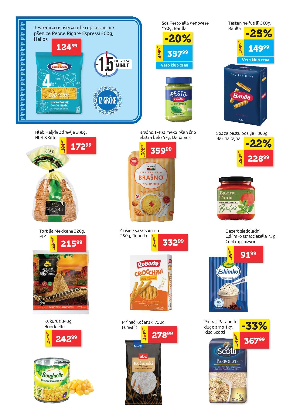Super Vero katalog strana 10 – testenine, brašno, pirinač i proizvodi iz ostave