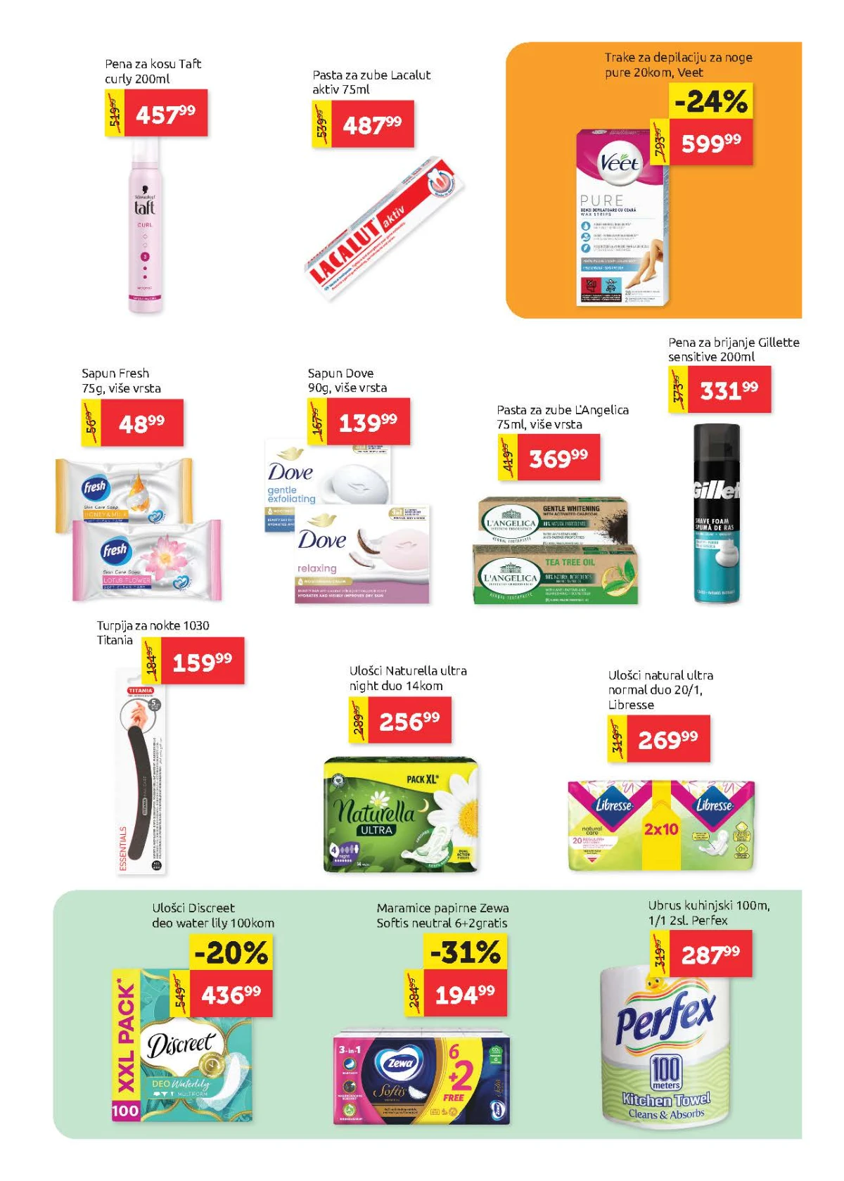 Super Vero katalog strana 21 – dodatne akcijske ponude i proizvodi za svakodnevnu kupovinu