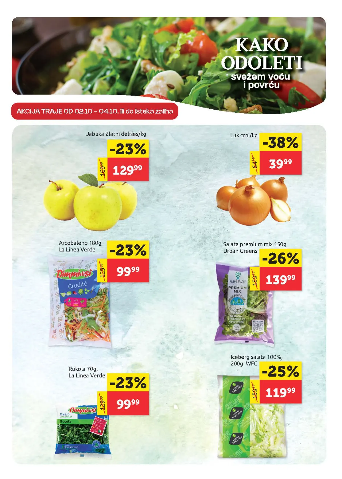 Super Vero katalog strana 2 – voće, povrće i salate na akciji